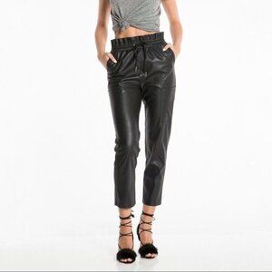 2/$30 n: Philanthropy Morena Faux Leather Pants S Waist Black Ankle Length